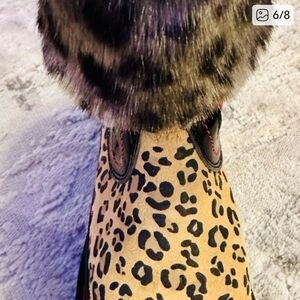 Ariat Leopard Print Winter Boots with Fur Trim